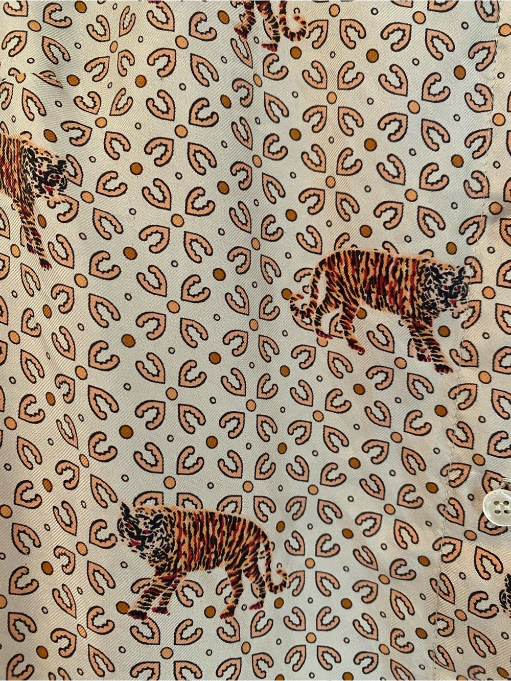 J.Crew Collection silk-twill button-up shirt in roaming tiger print - Picture 5 of 8